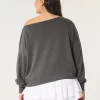 Helppo off-the-shoulder Terry collegepaita Helppo off-the-shoulder Terry collegepaita