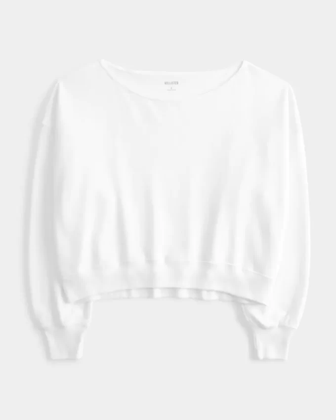 Helppo off-the-shoulder Terry collegepaita Helppo off-the-shoulder Terry collegepaita