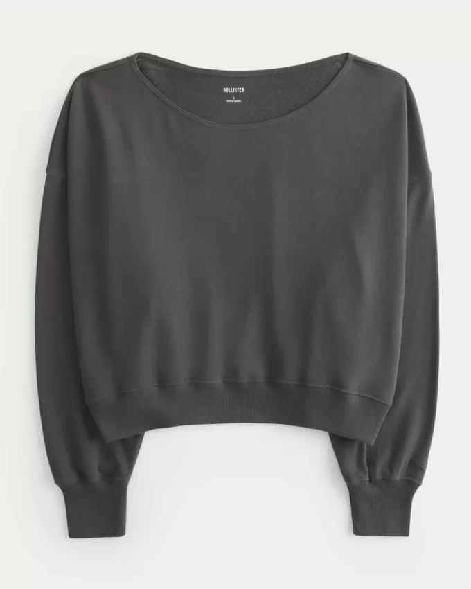 Helppo off-the-shoulder Terry collegepaita Helppo off-the-shoulder Terry collegepaita