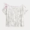 Helppo off-the-shoulder Tie Camo T-paita Helppo off-the-shoulder Tie Camo T-paita