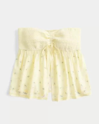 Helppo olkaimeton Smocked Bust Babydoll -toppi