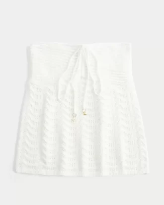 Helppo olkaimeton virkattu Babydoll-toppi