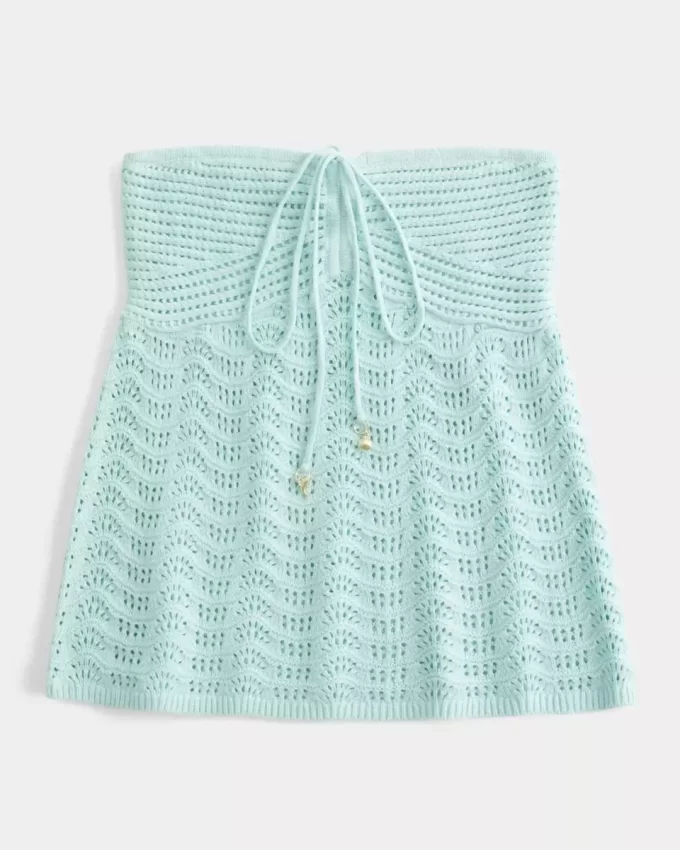 Helppo olkaimeton virkattu Babydoll-toppi