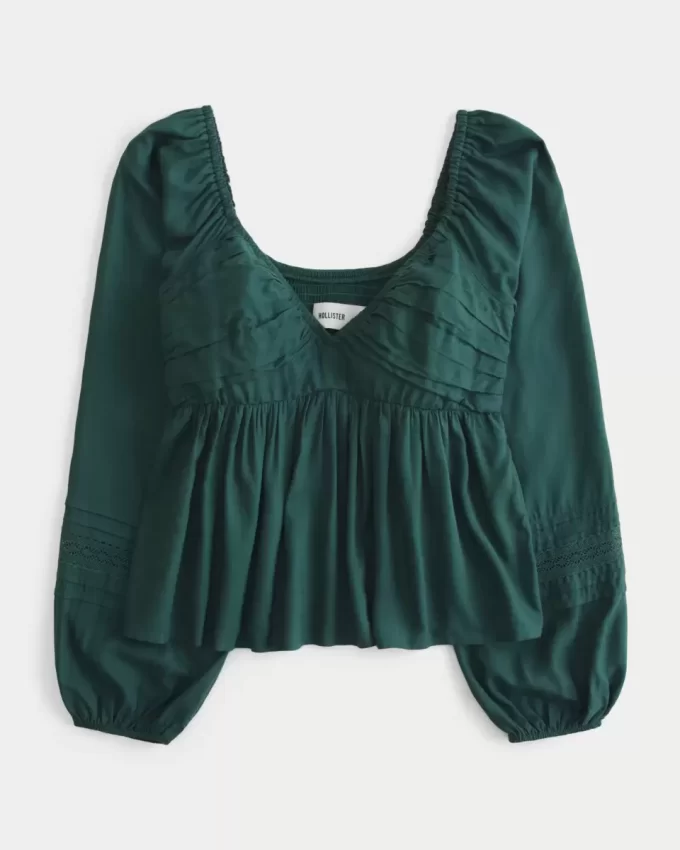 Helppo ruched Bust Babydoll toppi