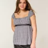 Helppo Satin Tie Babydoll Top