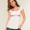 Helppo Satin Tie Babydoll Top