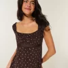 Helppo Satin Tie Babydoll Top