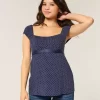 Helppo Satin Tie Babydoll Top