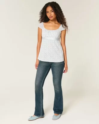 Helppo Satin Tie Babydoll Top