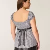 Helppo Satin Tie Babydoll Top