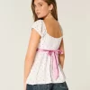 Helppo Satin Tie Babydoll Top