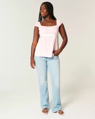 Helppo Satin Tie Babydoll Top