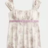 Helppo Satin Tie Babydoll Top Helppo Satin Tie Babydoll Top