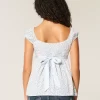 Helppo Satin Tie Babydoll Top Helppo Satin Tie Babydoll Top