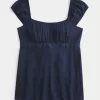 Helppo Satin Tie Babydoll Top Helppo Satin Tie Babydoll Top