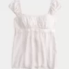Helppo Satin Tie Babydoll Top