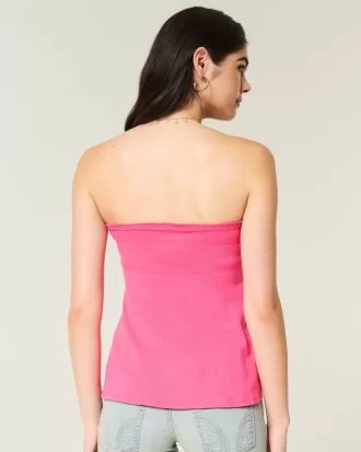Helppo solmittava olkaimeton Babydoll-toppi