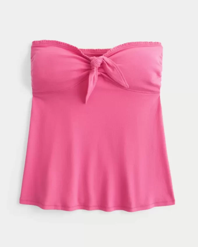 Helppo solmittava olkaimeton Babydoll-toppi Helppo solmittava olkaimeton Babydoll-toppi