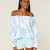 Helppo Tie-Dye Double Off-the-Shoulder -huppari Helppo Tie-Dye Double Off-the-Shoulder -huppari
