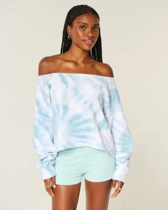 Helppo Tie-Dye Double Off-the-Shoulder -huppari