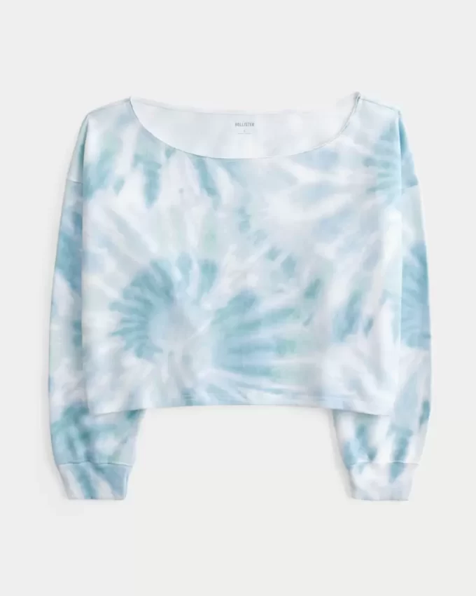 Helppo Tie-Dye Double Off-the-Shoulder -huppari Helppo Tie-Dye Double Off-the-Shoulder -huppari