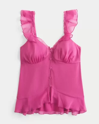 Helppokäyttöinen Chiffon Babydoll Top