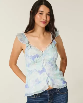 Helppokäyttöinen Chiffon Babydoll Top