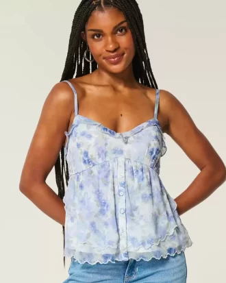 Helppokäyttöinen Chiffon Babydoll Top