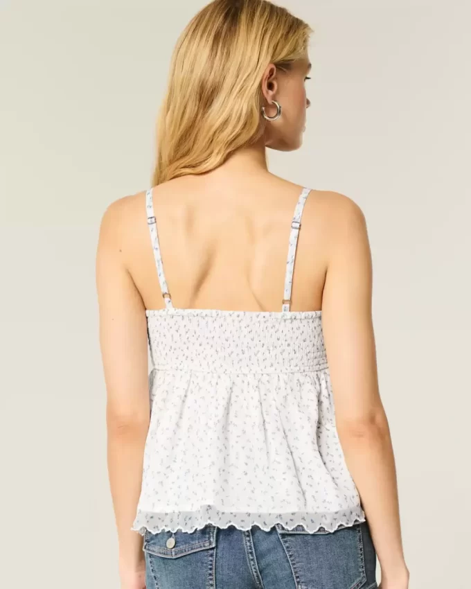 Helppokäyttöinen Chiffon Babydoll Top Helppokäyttöinen Chiffon Babydoll Top