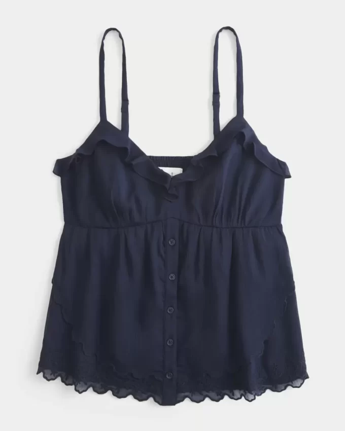Helppokäyttöinen Chiffon Babydoll Top Helppokäyttöinen Chiffon Babydoll Top