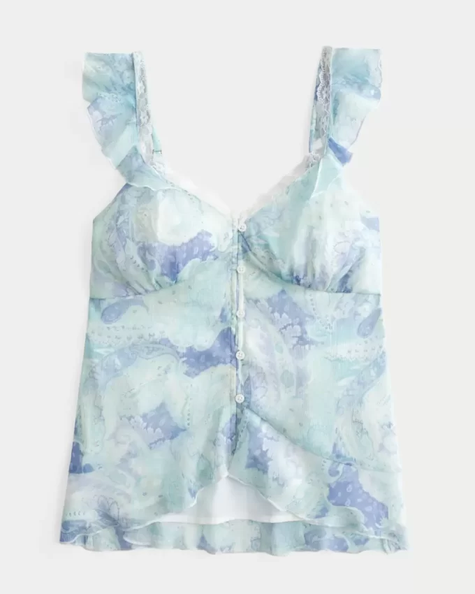 Helppokäyttöinen Chiffon Babydoll Top