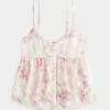 Helppokäyttöinen Chiffon Babydoll Top Helppokäyttöinen Chiffon Babydoll Top