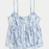 Helppokäyttöinen Chiffon Babydoll Top Helppokäyttöinen Chiffon Babydoll Top