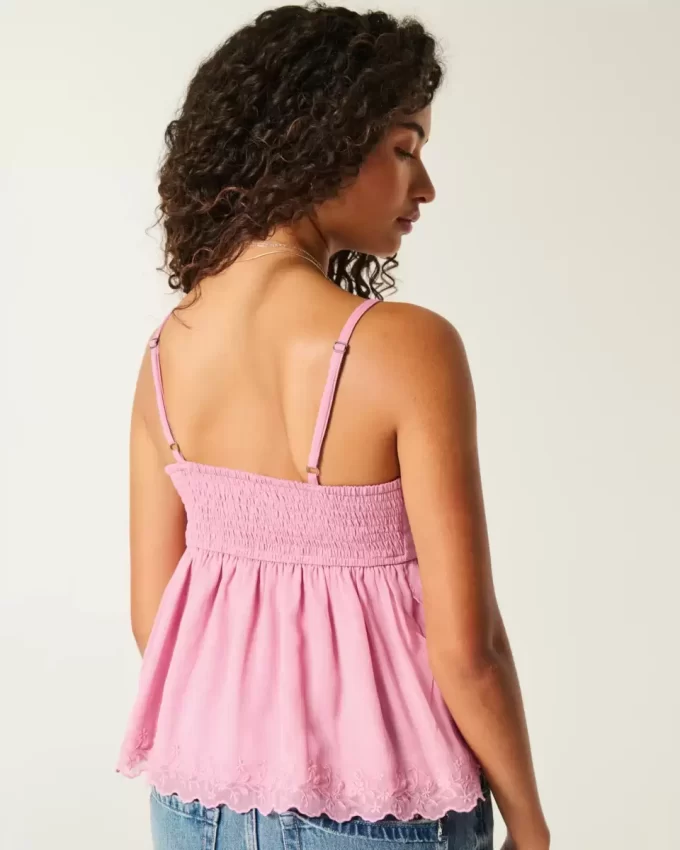 Helppokäyttöinen Chiffon Babydoll Top Helppokäyttöinen Chiffon Babydoll Top