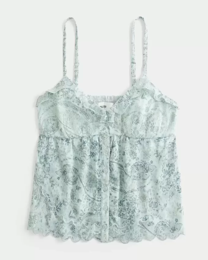 Helppokäyttöinen Chiffon Babydoll Top Helppokäyttöinen Chiffon Babydoll Top