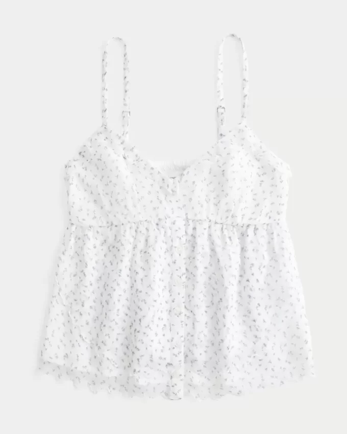 Helppokäyttöinen Chiffon Babydoll Top Helppokäyttöinen Chiffon Babydoll Top