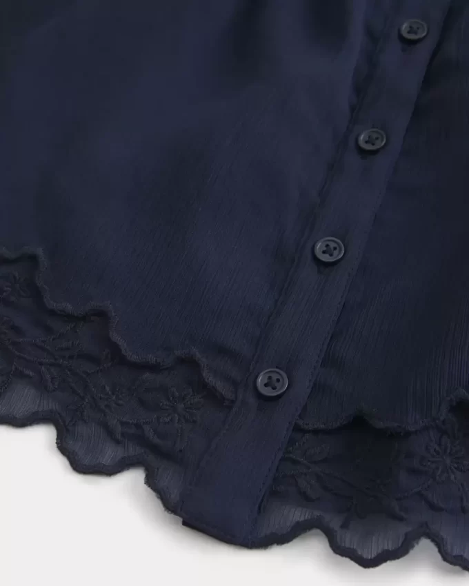 Helppokäyttöinen Chiffon Babydoll Top Helppokäyttöinen Chiffon Babydoll Top