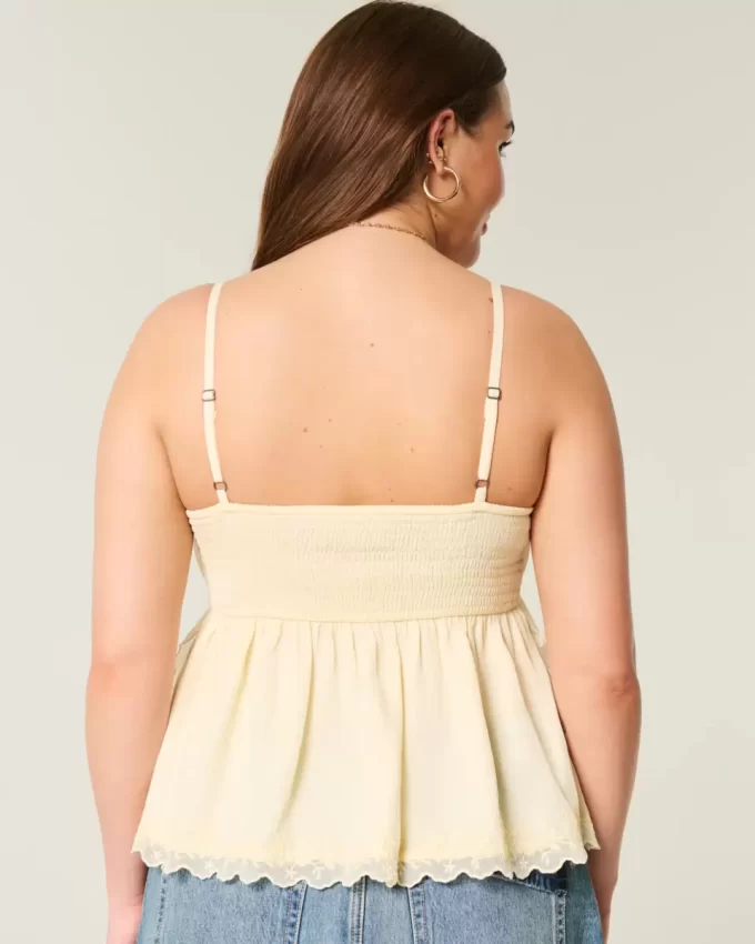 Helppokäyttöinen Chiffon Babydoll Top Helppokäyttöinen Chiffon Babydoll Top