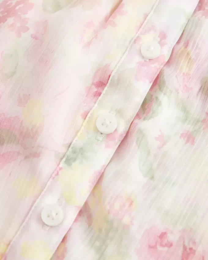 Helppokäyttöinen Chiffon Babydoll Top Helppokäyttöinen Chiffon Babydoll Top