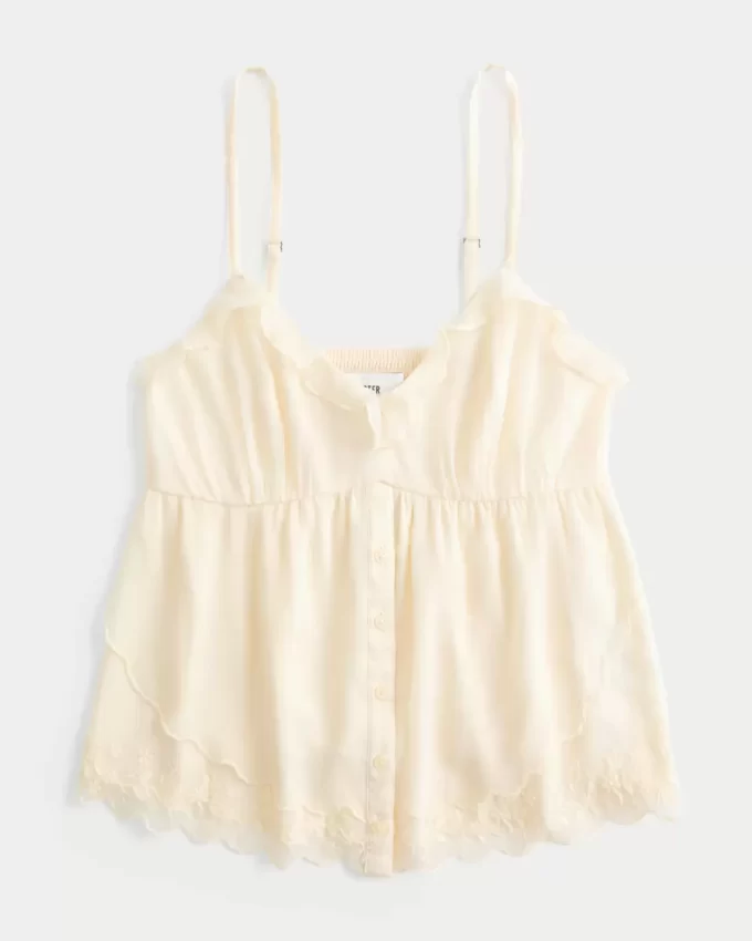 Helppokäyttöinen Chiffon Babydoll Top Helppokäyttöinen Chiffon Babydoll Top