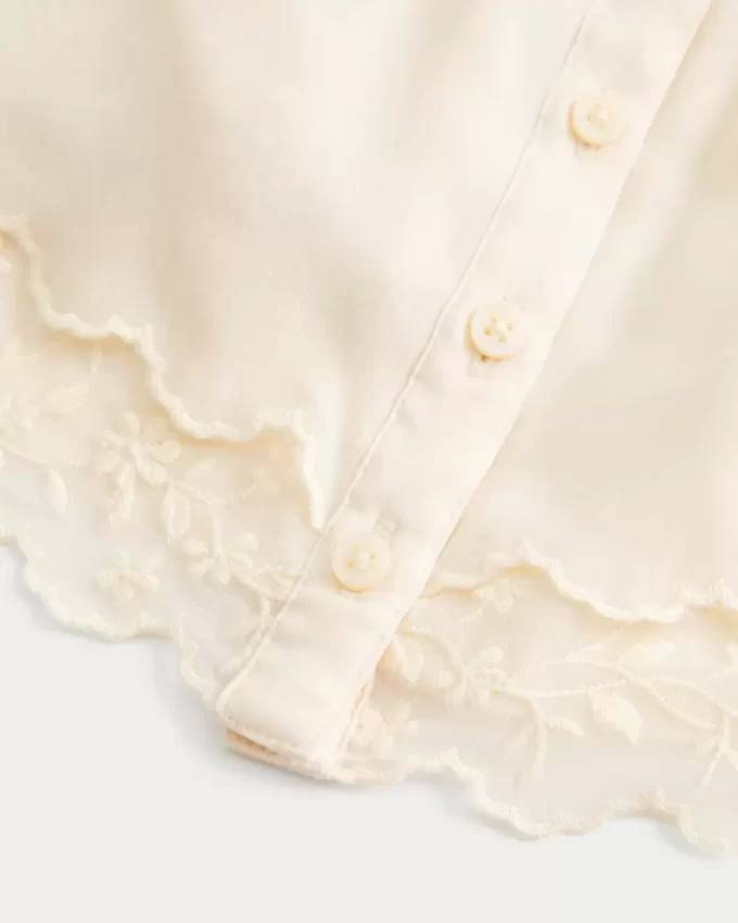 Helppokäyttöinen Chiffon Babydoll Top Helppokäyttöinen Chiffon Babydoll Top