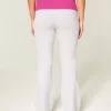 Hibiscus Graphic Foldover Waist Flare Housut Hibiscus Graphic Foldover Waist Flare Housut