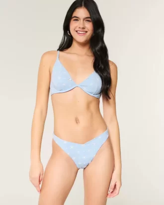 High-leg Eyelet pörröisin bikinipohja