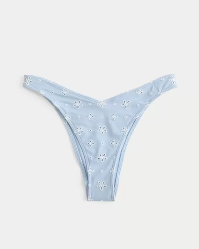High-leg Eyelet pörröisin bikinipohja High-leg Eyelet pörröisin bikinipohja