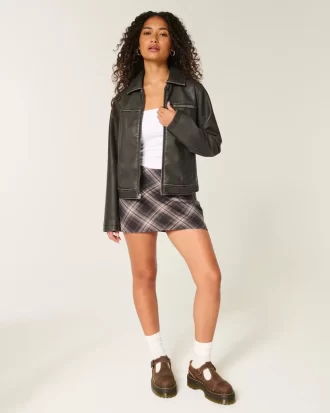 High Rise A-Line Mini Skort