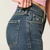 High-Rise Dark Wash Brodeeratut kukkakukat Flare Farkut High-Rise Dark Wash Brodeeratut kukkakukat Flare Farkut