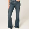 High-Rise Dark Wash Brodeeratut kukkakukat Flare Farkut High-Rise Dark Wash Brodeeratut kukkakukat Flare Farkut