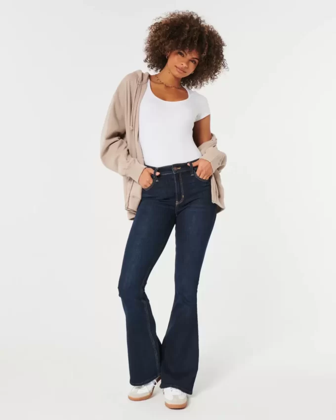 High-Rise Dark Wash Flare -farkut High-Rise Dark Wash Flare -farkut