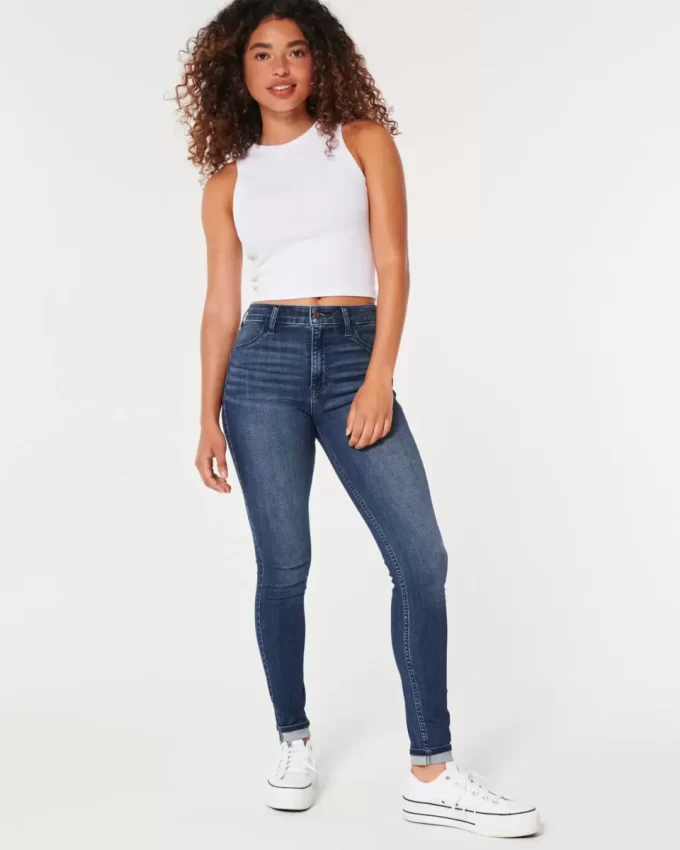 High-Rise Dark Wash Jean leggingsit High-Rise Dark Wash Jean leggingsit