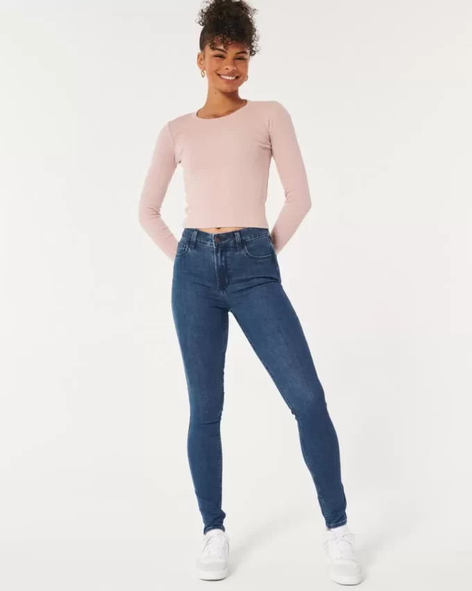 High-Rise Dark Wash Super Skinny -farkut High-Rise Dark Wash Super Skinny -farkut